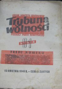 Miniatura okładki  Trybuna Wolności. Nr 91. 15 kwietnia 1946 r.