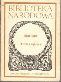 Zdjęcie nr 1 okładki Tuwim Julian /oprac. M. Głowiński/ Wiersze wybrane. /Seria I. Nr 184/