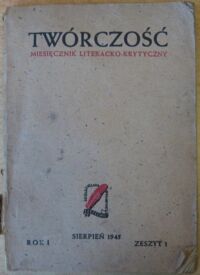 Miniatura okładki  Twórczość. Miesięcznik literacko-krytyczny. Rok 1, zeszyt 1.