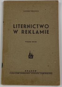 Zdjęcie nr 1 okładki Tyrowicz Ludwik Liternictwo w reklamie.