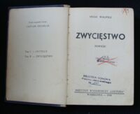 Zdjęcie nr 2 okładki Walpole Hugh Zwycięstwo. Powieść.