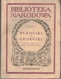 Zdjęcie nr 1 okładki Wergiliusz Bukoliki i Georgiki. /Seria II. Nr 83/