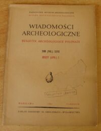 Miniatura okładki  Wiadomości Archeologiczne. Tom XXVII. Zeszyt 2.