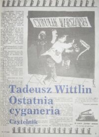Miniatura okładki Wittlin Tadeusz Ostatnia cyganeria.