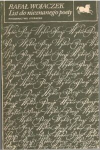 Miniatura okładki Wojaczek Rafał Listy do nieznanego poety.