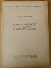 Miniatura okładki Woźnowski Wacław Pamflet obyczajowy w czasach Stanisława Augusta.
