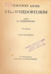 Miniatura okładki Wszędobylski Dr 300 000 km/sek z Drem Wszędobylskim. /Podróże Dra Wszędobylskiego/