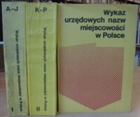 Zdjęcie nr 1 okładki  Wykaz urzędowych nazw miejscowości w Polsce. T.I-III.